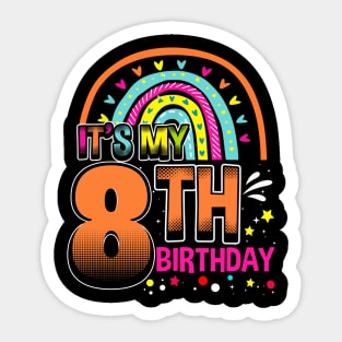 Daughter 8th Birthday for 8 year old girlie Sticker